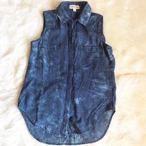 (2 for $10) CLOTH & STONE Denim Chambray top